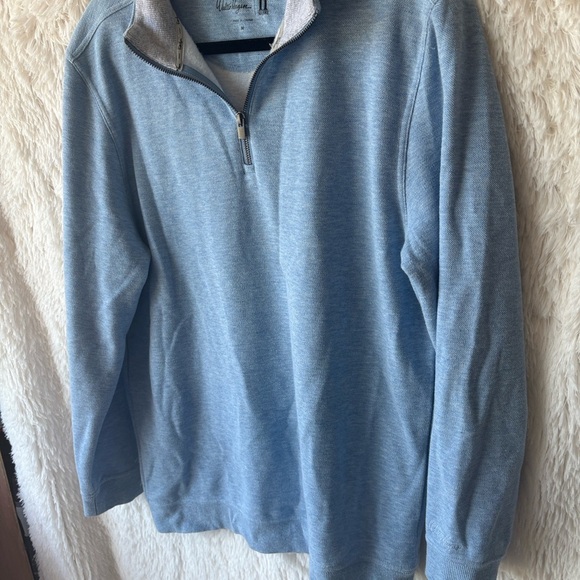 Walter Hagen Men's Sky Blue Zip-Up Sweater - Picture 6 of 9